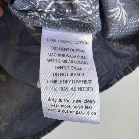 Toad&Co Womens Willet Tie Short Sleeve Shirt North Shore Floral Sz Large Organic - Picture 8 of 9